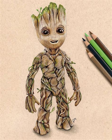 Baby Groot Tattoo Drawing : My baby groot tattoo | Baby groot tattoo ...