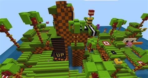 Sonic parkour map for Minecraft PE