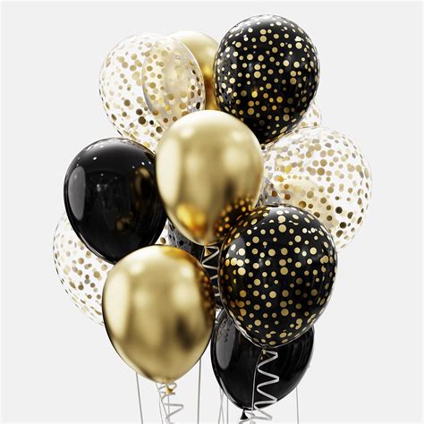 Gold Jumbo Numbers Anniversary Balloon Bouquet (10 Balloons) Balloon ...