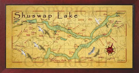 Leo Lakes: Decor map of Shuswap Lake