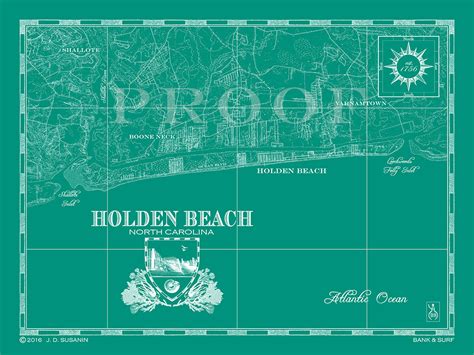 Map of Holden Beach, NC | Custom maps | Bank and Surf