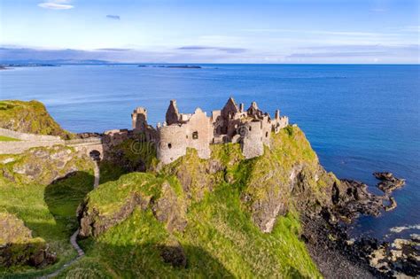 Ruins of Dunluce Castle in Northern Ireland, UK Stock Photo - Image of ...