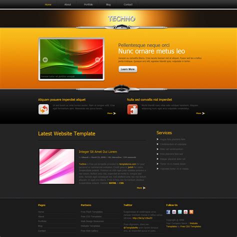 Best Free CSS Templates For The Year 2012