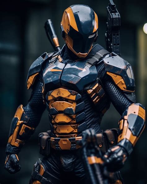 Deathstroke as a futuristic Soldier, 2023 | Vücut zırhı, Zırh, Teknoloji