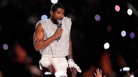 Usher takes the stage at Super Bowl halftime show