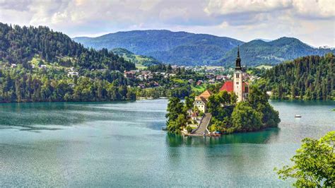 1920x1080 Resolution lake bled, slovenia, mariinsky church 1080P Laptop Full HD Wallpaper ...