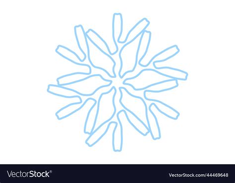 Blue snowflake Royalty Free Vector Image - VectorStock