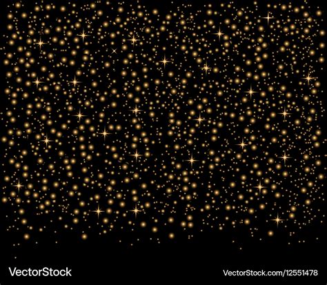 Gold glitter star dust background Royalty Free Vector Image