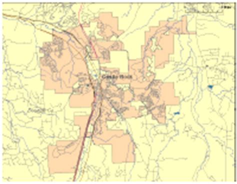 Editable Castle Rock, CO City Map - Illustrator / PDF | Digital Vector Maps