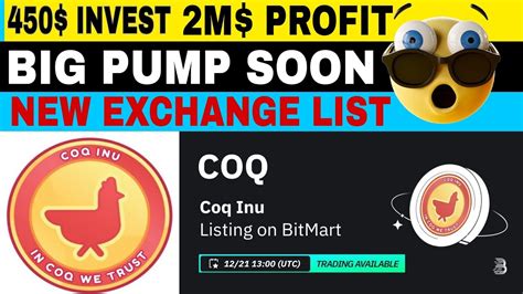 Coq Inu Token Pump 🔥 | Coq Inu Token Price Pridiction #Coq Inu Token New Exchange Listing 1000x ...