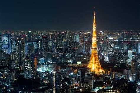 Nighttime View of Tokyo Tower, Tokyo City View at Night, Tokyo ...