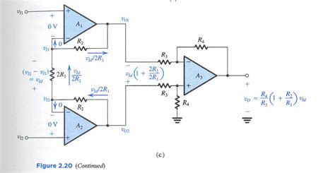 Solved 1. Figure 2.20c shows an instrumentation amplifier. | Chegg.com