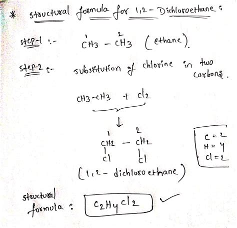 [Solved] Structural formula. 1,1-dichloroethane | Course Hero