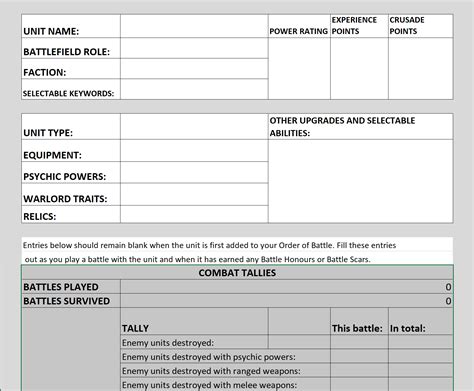 Printable WH40k Crusade Cards 1 | Tabletop Campaign Repository