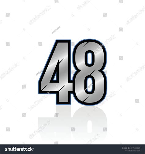 Number 48 Racing Race Number Vector Stock Vector (Royalty Free) 2215667069 | Shutterstock