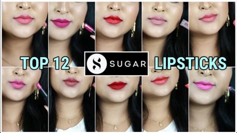 TOP 12 SUGAR COSMETICS LIPSTICKS//Lipsticks for all skintones ...