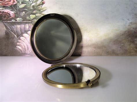 Brass Compact, Double Mirror Compact, Vanity Compact, Purse Compact, Mirror Compact, Vintage ...