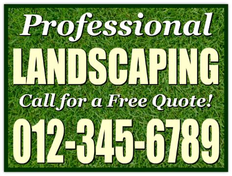 Landscaping 101 | Landscaping Sign Templates