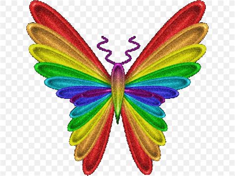 Butterfly Clip Art Rainbow Color Image, PNG, 640x616px, Butterfly ...