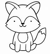 Cute Baby Fox Coloring Pages Coloring Home sketch template