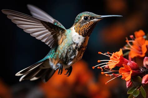 Premium AI Image | Closeup photo of a hummingbird