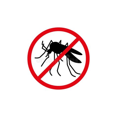 No Mosquito Sign, Stop Mosquito Icon Symbol Vector Design Stock Vector - Illustration of element ...