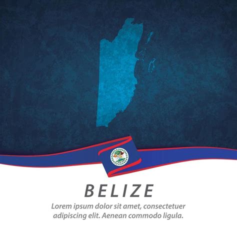 Belize flag with map 2711449 Vector Art at Vecteezy