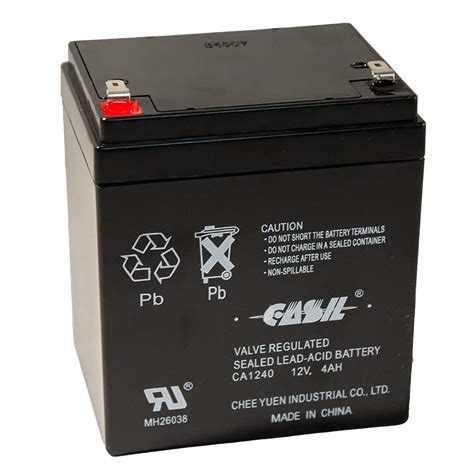 Amazon.com: Casil CA1240 Genuine 12V 4Ah SLA Alarm Battery: Industrial & Scientific