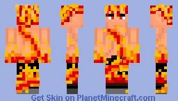 Fire Elemental Minecraft Skin