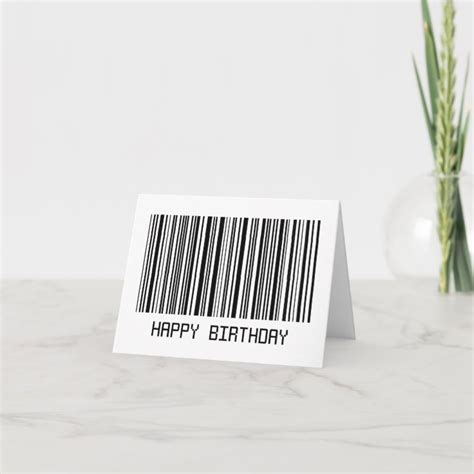 Happy Birthday Barcode Card | Zazzle