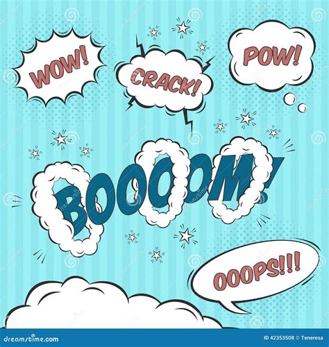 Comic Speech Bubbles Design Elements Stock Vector - Illustration of ...