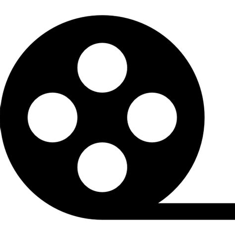 Film reel Basic Straight Filled icon