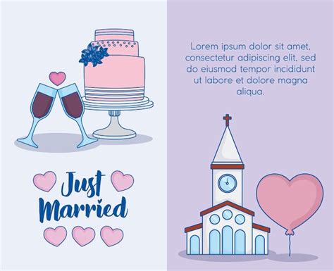 Premium Vector | Just married design