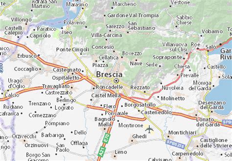 Map of Brescia - Michelin Brescia map - ViaMichelin