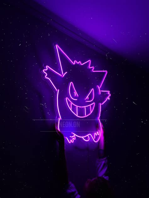 Gengar neon sign Neon for cafe restaurant decor Gengar | Etsy