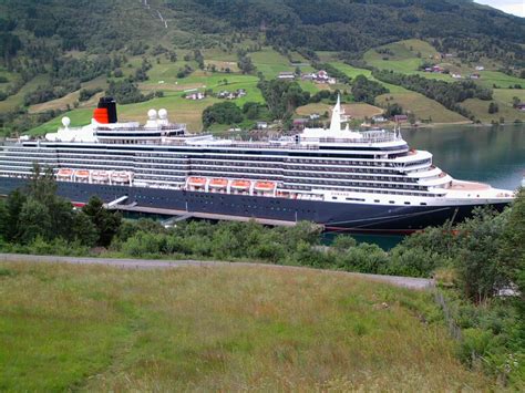 Moored at Olden, Norway | Cunard, Cruise, Norway