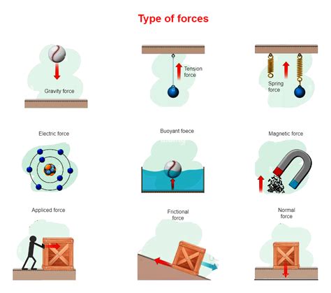 Types of Forces Diagram | Physics poster, Force and pressure, School posters