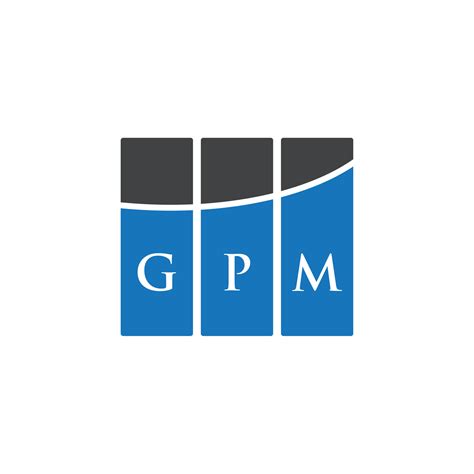 GPM letter logo design on WHITE background. GPM creative initials ...