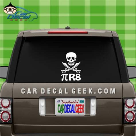 PiR8 | Pirate Skull & Swords Car Window Decal Graphic Sticker