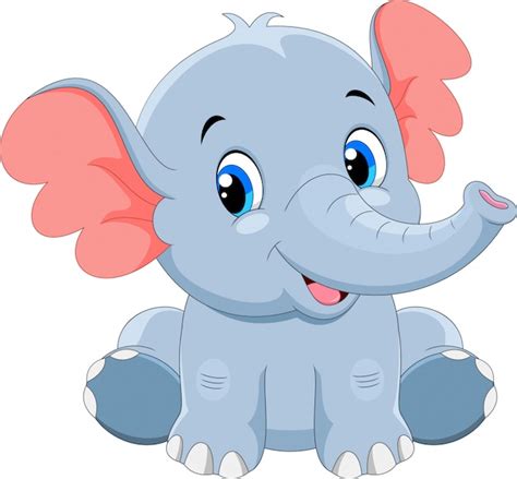 Baby Elephant Sitting Cartoon Doodle Png | The Best Porn Website