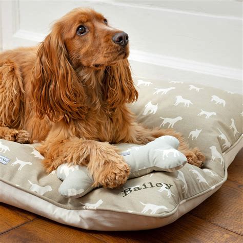 Personalised Cotton Pillow Dog Bed By Mutts & Hounds | notonthehighstreet.com