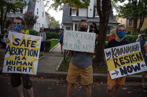 Protests Held at Brett Kavanaugh's Home Over Texas Abortion Bill Decision