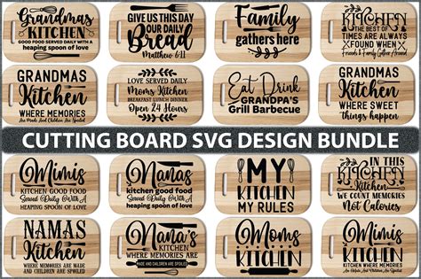 Free Cutting Board Quotes SVG Bundle Graphic by GraphMagic · Creative Fabrica