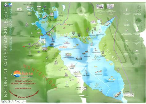 Lake Skadar Nature Park Map