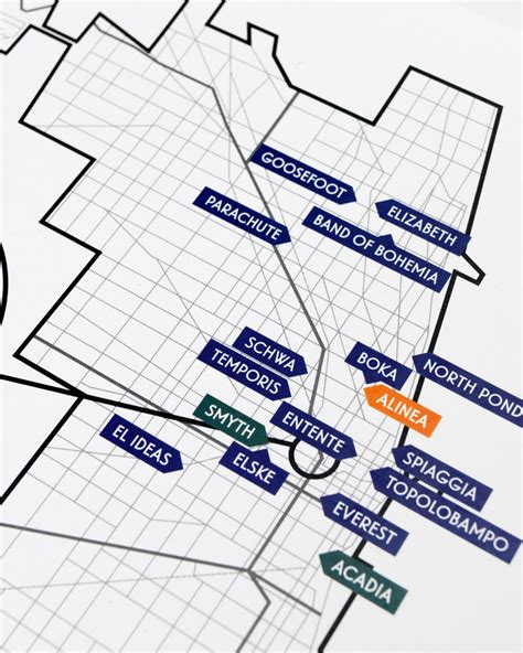 Chicago 2020 Michelin Star Restaurants Map 11" x 14" Print