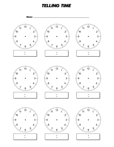 blank clock faces templates activity shelter - 18 best images of ...