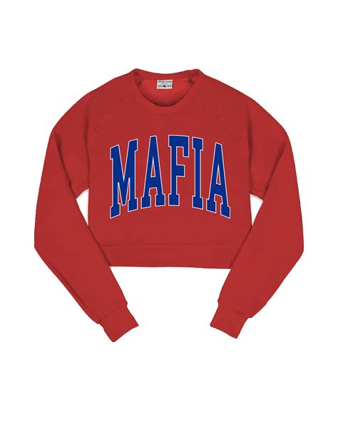 Mafia Red Crop Sweatshirt | Where I'm From Apparel