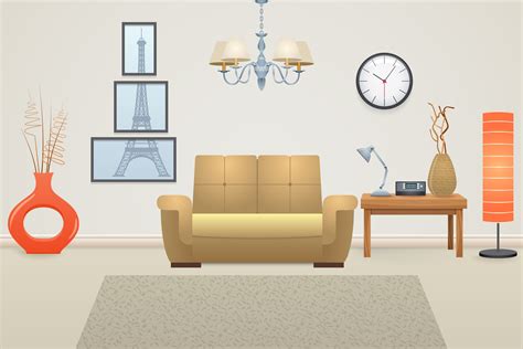 Living Room Interior 467643 Vector Art at Vecteezy