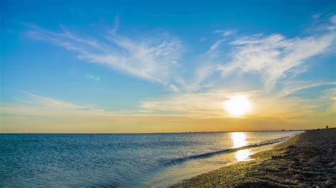 Tranquil Sunset: Beautiful Scenery Black Sea Stock Footage SBV-304867985 - Storyblocks