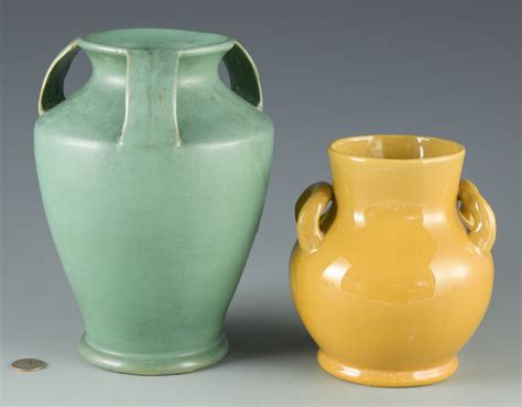 Lot 410: 2 Bybee/Waco Art Pottery Vases